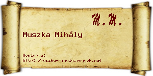 Muszka Mihály névjegykártya