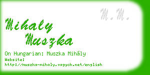 mihaly muszka business card